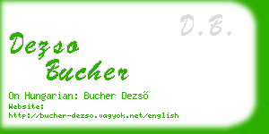 dezso bucher business card